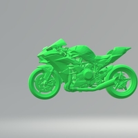 KAWASAKI NINJA H2 3D MODEL CUSTOM READY PRINTING STL FILE - Thumbnail 2