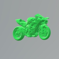 KAWASAKI NINJA H2 3D MODEL CUSTOM READY PRINTING STL FILE - Thumbnail 3