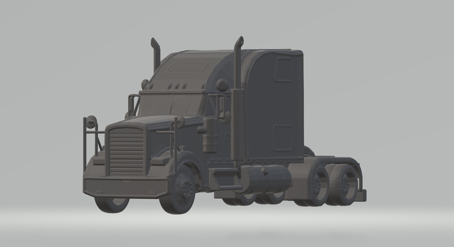 3D HAULER AMERICAN TRUCK MODEL READY FOR 3D PRINTING STL FILE