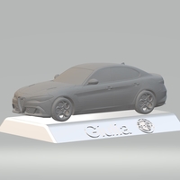 ALFA ROMEO GIULIA 3D CAR MODEL HIGH QUALITY 3D PRINTING STL FILE - Thumbnail 1