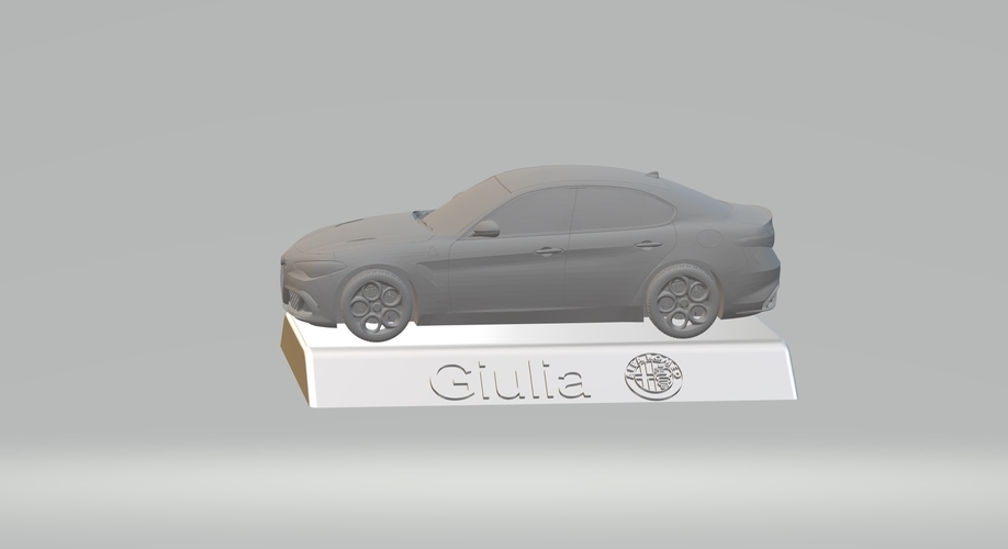 ALFA ROMEO GIULIA 3D CAR MODEL HIGH QUALITY 3D PRINTING STL FILE