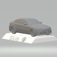 ALFA ROMEO GIULIA 3D CAR MODEL HIGH QUALITY 3D PRINTING STL FILE - Thumbnail 4