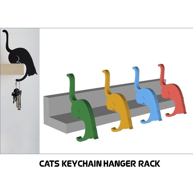 Cats Keychain Hanger Rack 