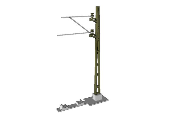 Catenary mast for model railway (1:32, OpenRailway)