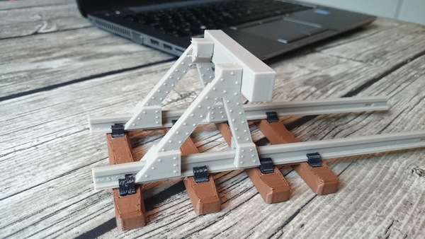 Model Railway Buffer Stop (1:32, OpenRailway)