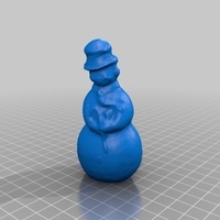 Small 3d scann of old outdoor snowman  3D Printing 256931