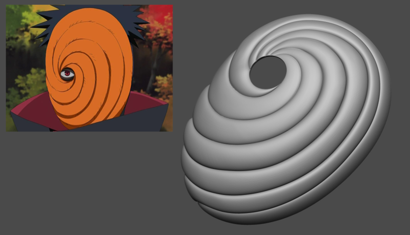 Tobi Mask from Naruto Shippuden - Fan Art for cosplay