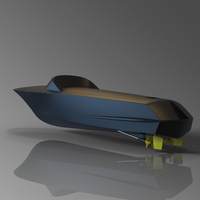 RC BOAT TWIN MOTOR RIVA - Thumbnail 1