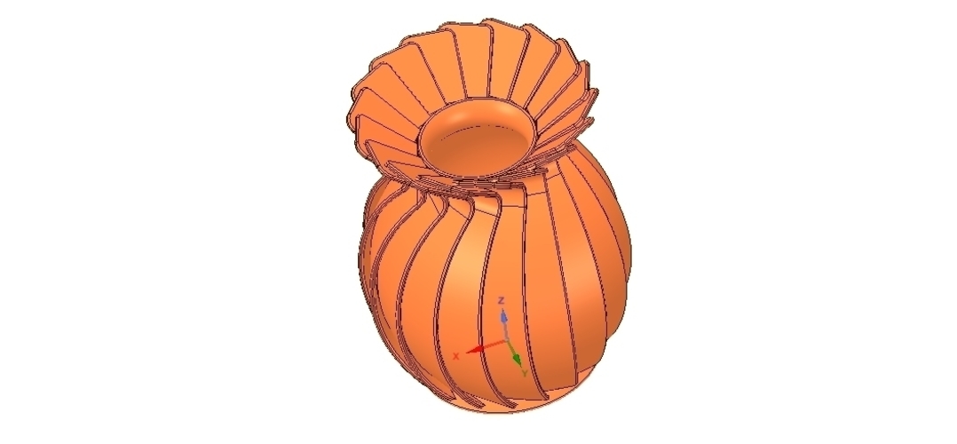 original origami flower vase vo01 for 3d-print or cnc 3D Print 257020