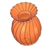 original origami flower vase vo01 for 3d-print or cnc - Thumbnail 10