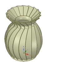 original origami flower vase vo01 for 3d-print or cnc - Thumbnail 16