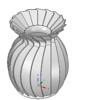 original origami flower vase vo01 for 3d-print or cnc - Thumbnail 17
