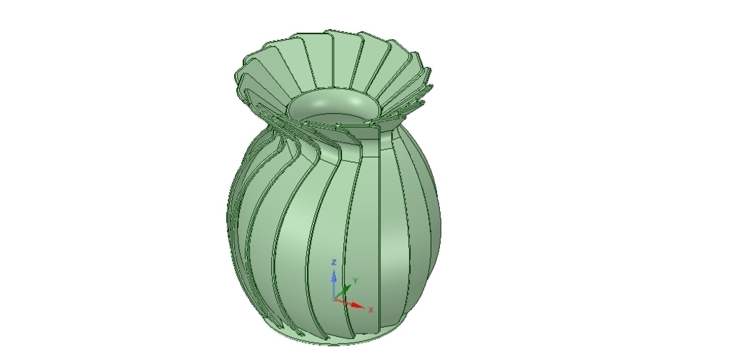 original origami flower vase vo01 for 3d-print or cnc 3D Print 257028