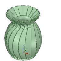original origami flower vase vo01 for 3d-print or cnc - Thumbnail 18