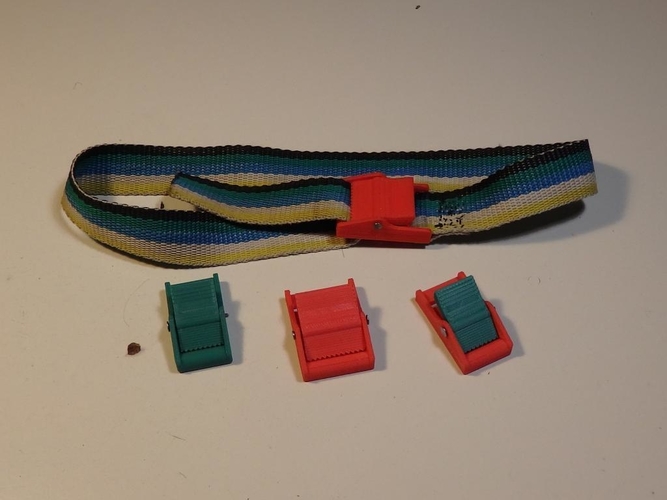 Flat belts buckles - full set - very strong design 3D Print 257113