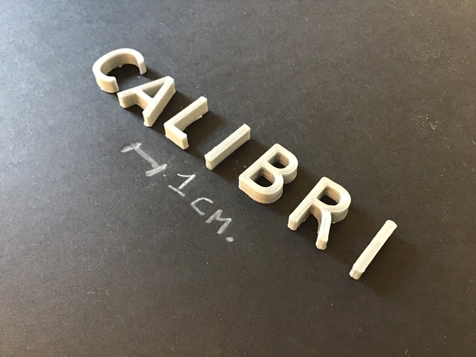 3D Printed CALIBRI font uppercase 3D letters STL file by 3dletters ...