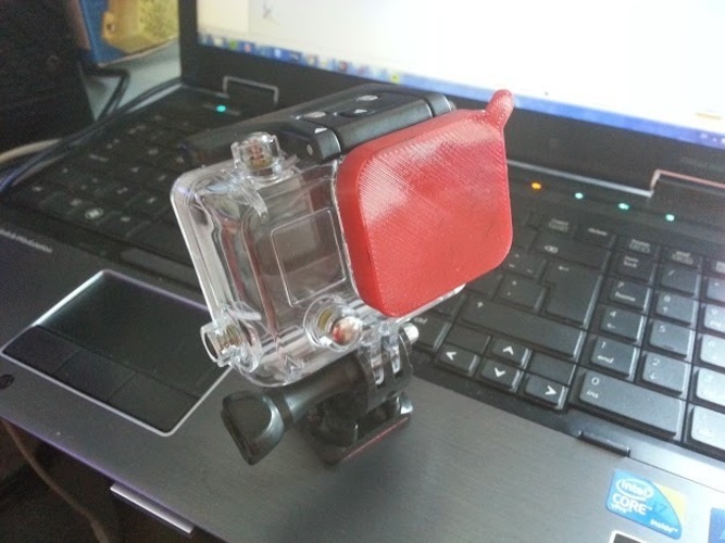 Lens Cap for GoPro Hero 3 Case (NinjaFlex) 3D Print 25729