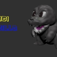 Small Chibi Godzilla 3D Printing 257441