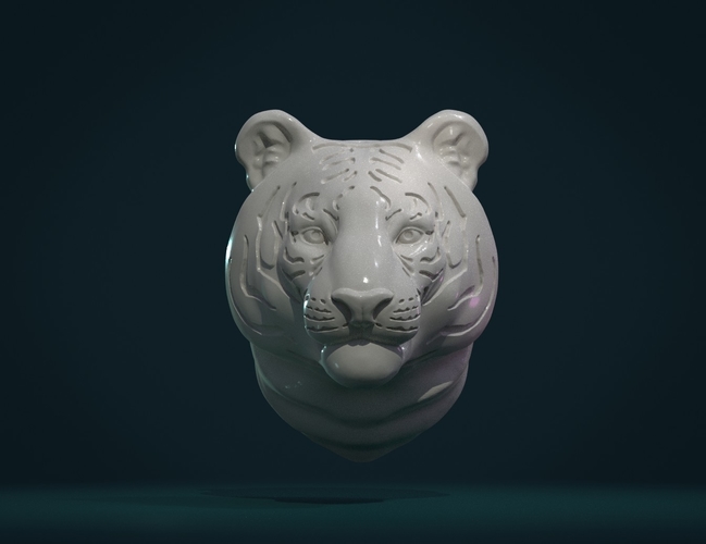 Tiger Head 3D Print 257461