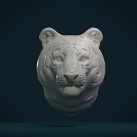 Small Tiger Head 3D Printing 257461