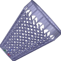 basket vase wallet for paper or flower v07 for 3d-print or cnc - Thumbnail 2