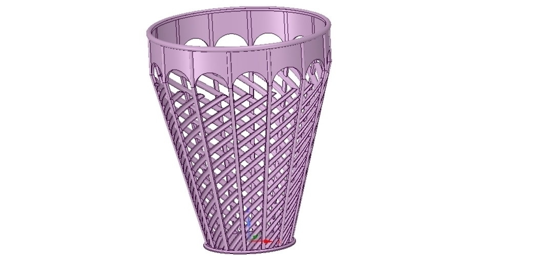 basket vase wallet for paper or flower v07 for 3d-print or cnc 3D Print 257502