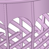 basket vase wallet for paper or flower v07 for 3d-print or cnc - Thumbnail 4