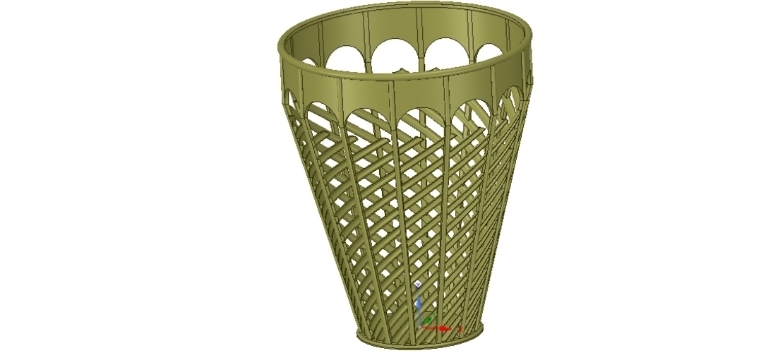 basket vase wallet for paper or flower v07 for 3d-print or cnc 3D Print 257504