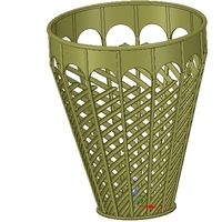 basket vase wallet for paper or flower v07 for 3d-print or cnc - Thumbnail 5