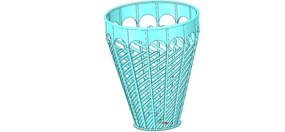 basket vase wallet for paper or flower v07 for 3d-print or cnc 3D Print 257505