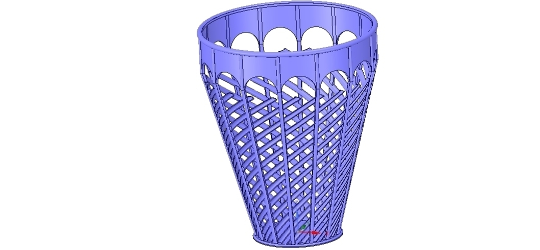 basket vase wallet for paper or flower v07 for 3d-print or cnc 3D Print 257506