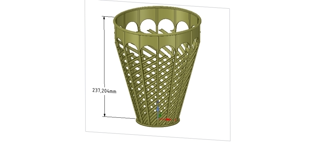 basket vase wallet for paper or flower v07 for 3d-print or cnc 3D Print 257510