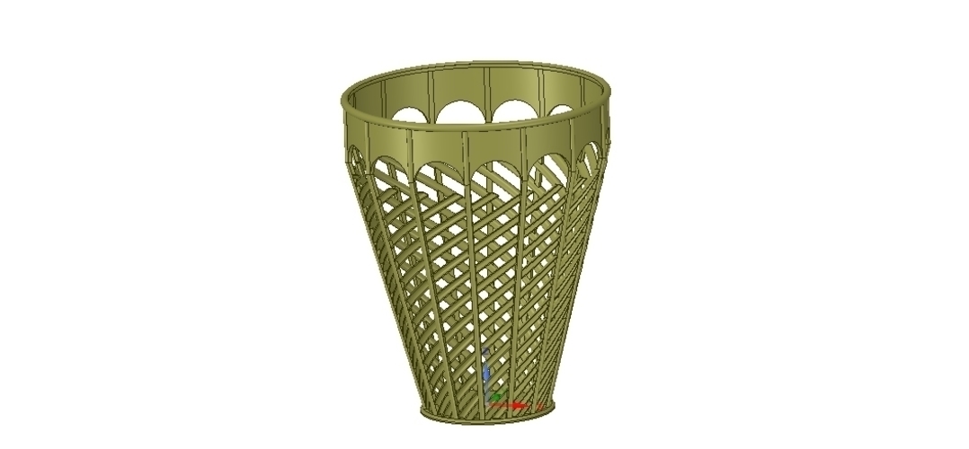basket vase wallet for paper or flower v07 for 3d-print or cnc 3D Print 257511