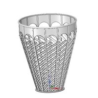 Small basket vase wallet for paper or flower v07 for 3d-print or cnc 3D Printing 257512