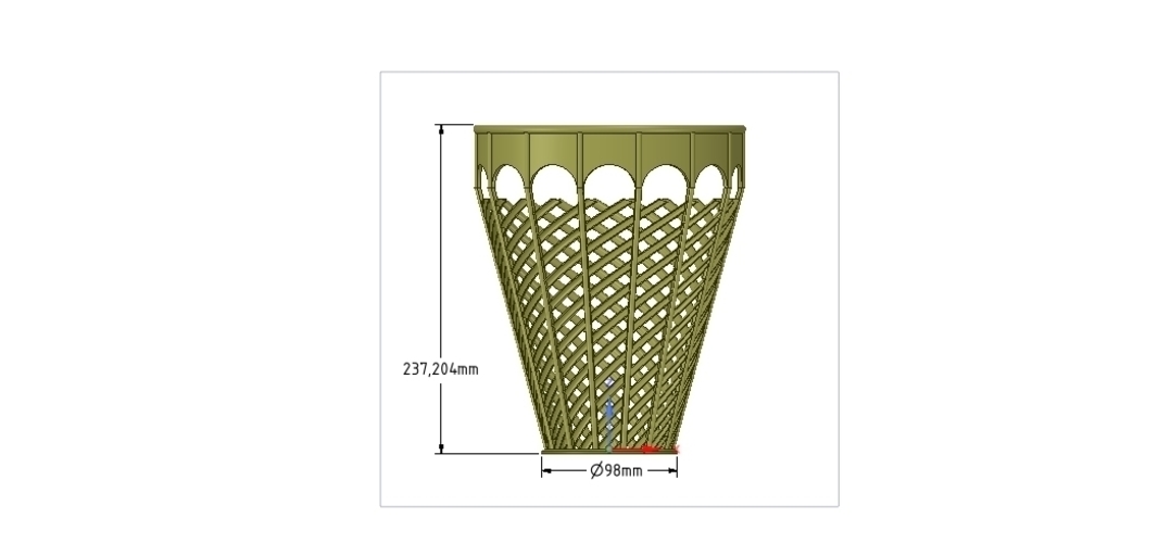 basket vase wallet for paper or flower v07 for 3d-print or cnc 3D Print 257515