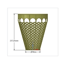 basket vase wallet for paper or flower v07 for 3d-print or cnc - Thumbnail 16