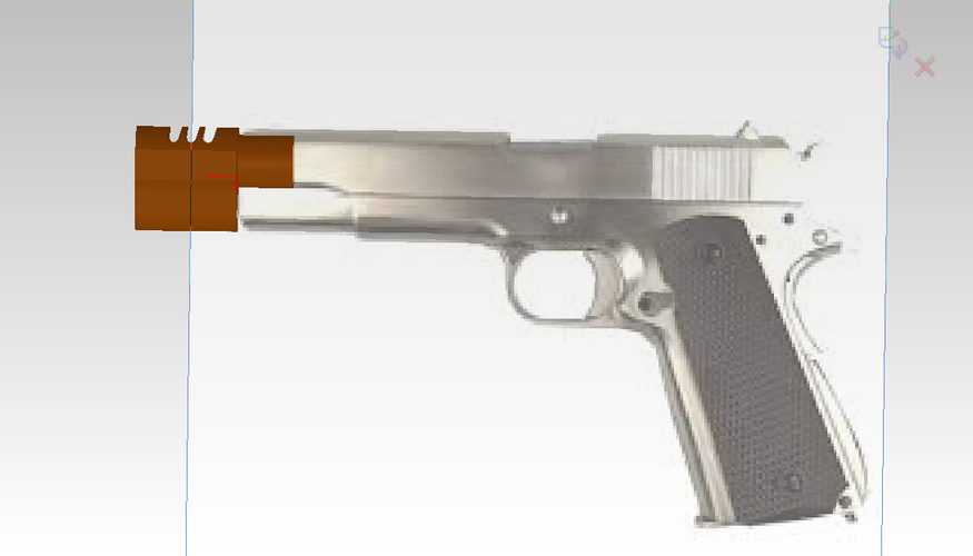 Compensador para Pistola airsoft 1911 3D Print 257534