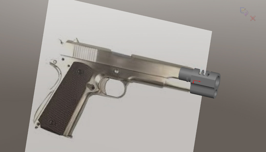 Compensador para Pistola airsoft 1911 3D Print 257535