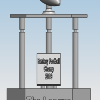 Small Fantasy Football Trophy 3D Printing 257697