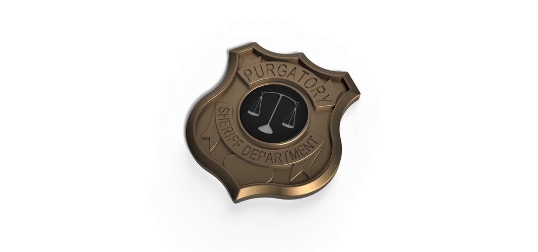 3D printable badge Purgatory Sheriff Department