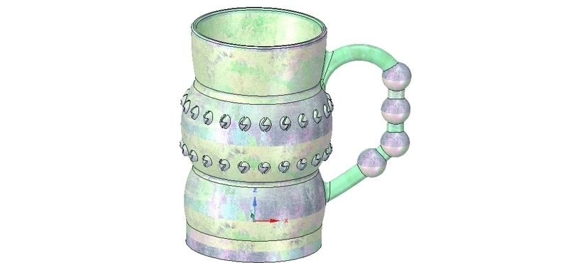 professional  Coffee cup tea vessel v02 for 3d print and cnc