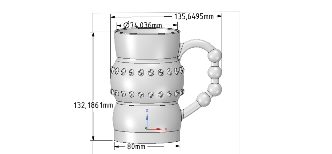 professional  Coffee cup tea vessel v02 for 3d print and cnc 3D Print 257837