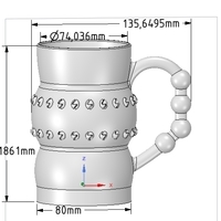 professional  Coffee cup tea vessel v02 for 3d print and cnc - Thumbnail 3