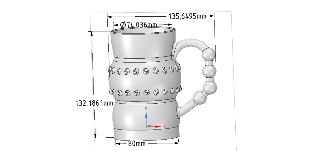 professional  Coffee cup tea vessel v02 for 3d print and cnc 3D Print 257838