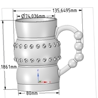 professional  Coffee cup tea vessel v02 for 3d print and cnc - Thumbnail 4