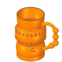 professional  Coffee cup tea vessel v02 for 3d print and cnc - Thumbnail 10