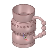 professional  Coffee cup tea vessel v02 for 3d print and cnc - Thumbnail 11