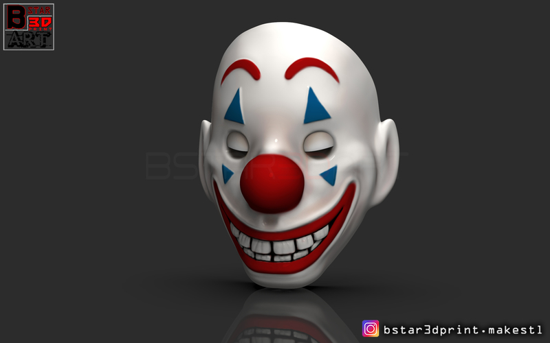 Joker Mask - Joker movie 2019 3D Print 257954