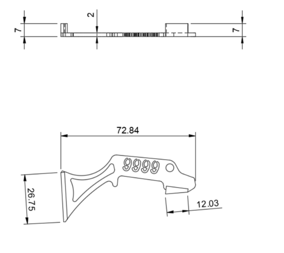  6666 rear wing mount rc 1/10 spoiler 3D Print 257964
