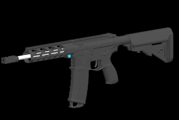 Printable Airsoft AR15 (PAAR15) AEG Body kit (08.12.19) 3D Print 257970